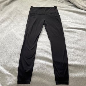 Athlete stash pocket salutation tight leggings (BLACK)